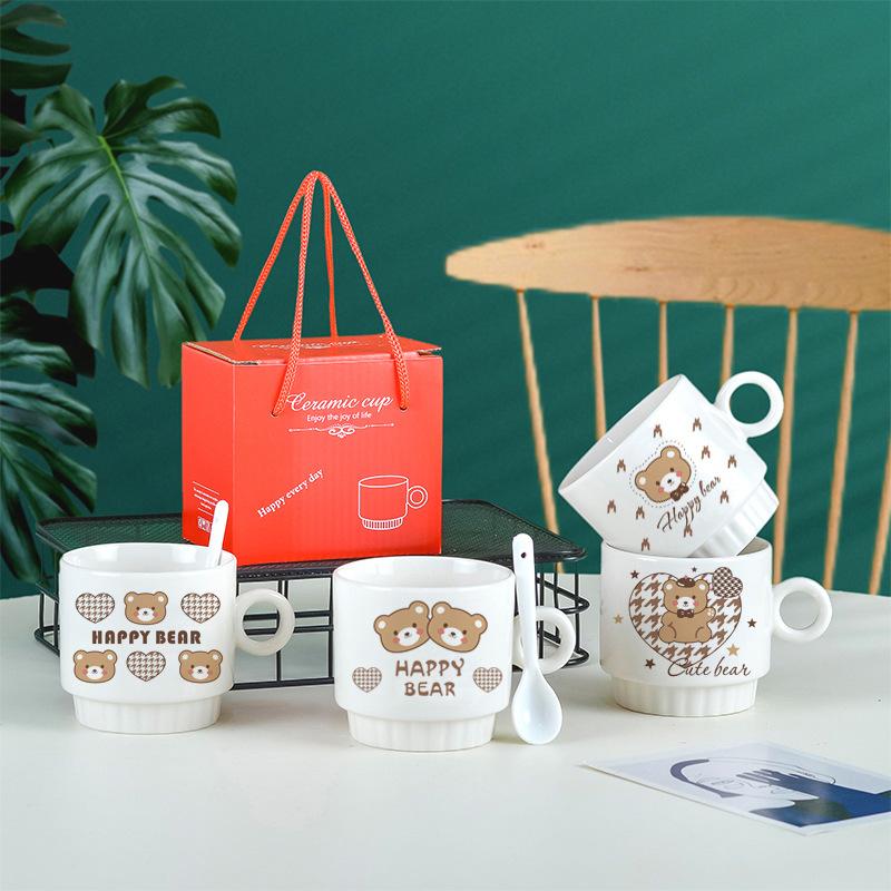 Ceramic Cup Gift Box Set Coffee Cup Creative Event Promotional Gifts Holiday Cup Souvenir
