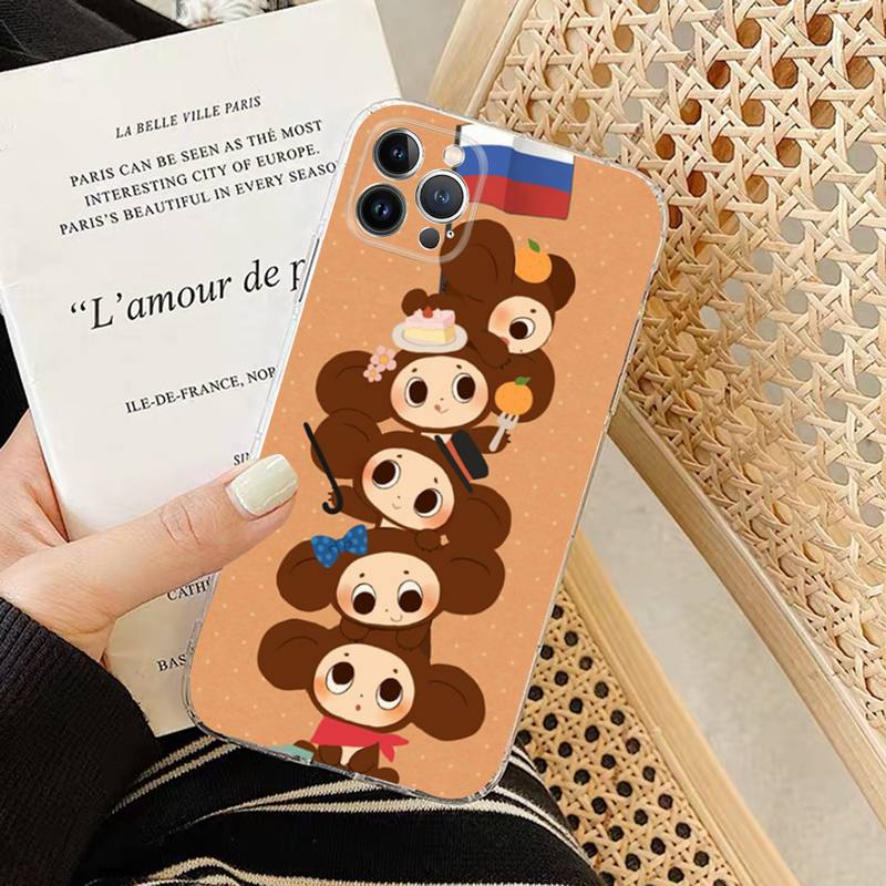 Cheburashka Handyhülle Silikon Weich für iphone 14 13 12 11 Pro Mini XS MAX 8 7 6 Plus X XS XR Hülle