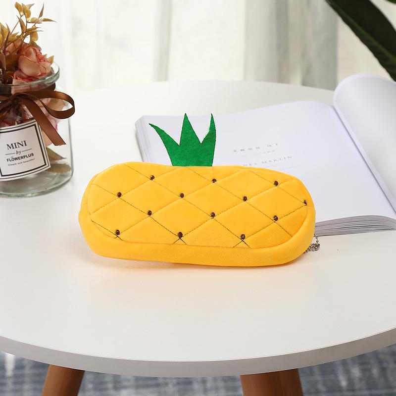 Korean Style Cartoon Plush Pencil Case & Coin Purse for Students