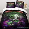 Monster Truck Bedding Cartoon Gift Twin Bedding Set 3 Piece Comforter Set Bed Duvet Cover Double King Cover Home Textile