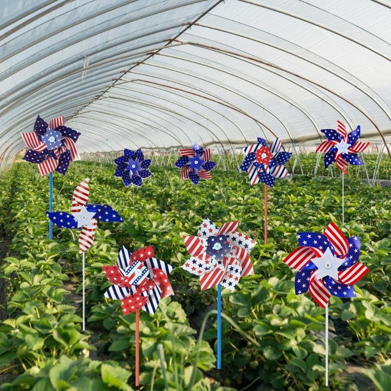 Wind Spinners Eye Catching Pinwheels Colorful for Kid Parties Camping Picnics Outdoor Gathering Lawns Garden Decorations