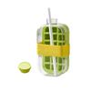 2 in 1 Ice Cube Tray Multifunctional Ice Bottle Mold with Straw Safe Silicone Material Portable for Outdoor Travel and Office