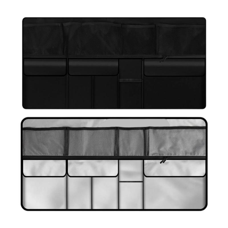 Car Seat Back Storage Bag With Multiple Pockets For Water Bottles Electronics Car Interior Organization