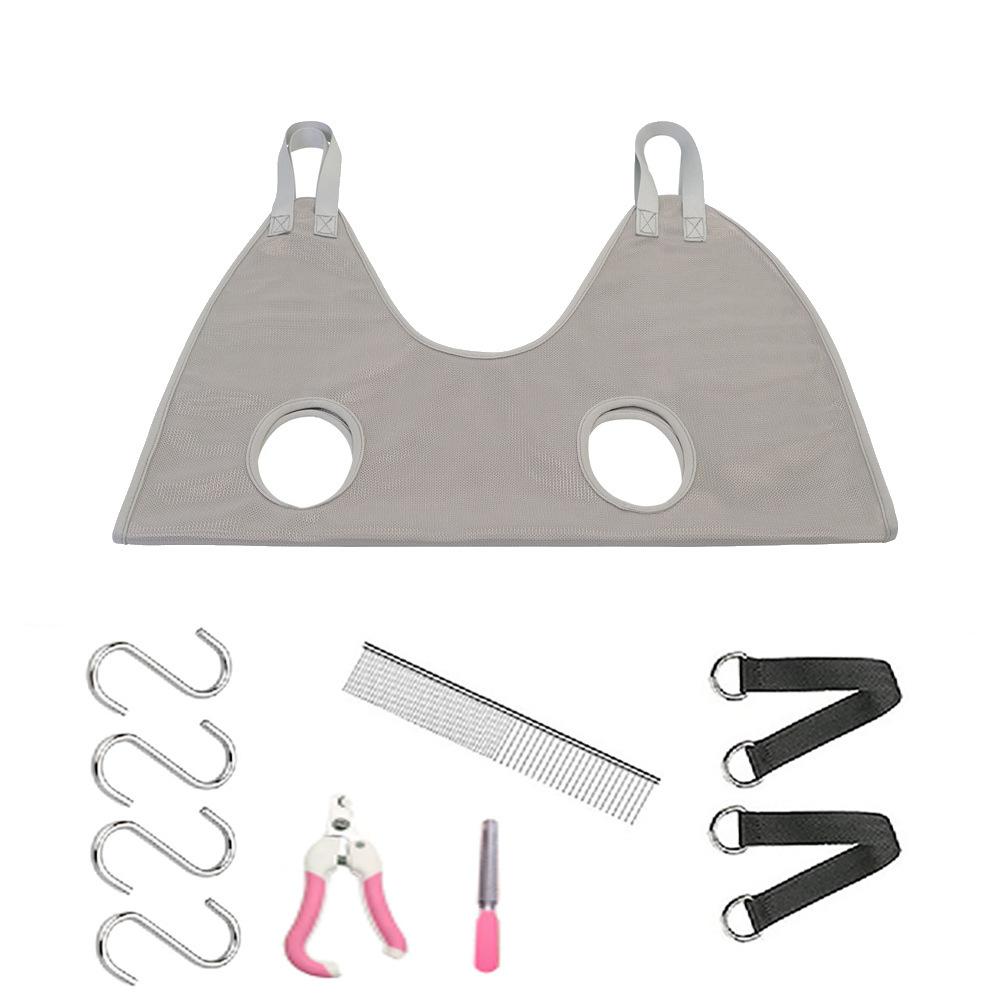 

Гамак для ухода за домашними животными для кошек и собак, держатель для собак для ухода за животными, помощник для домашних животных с триммером для стрижки ногтей, расческа для домашних животных, пилка для ногтей для купания S-81x48x18cm серый