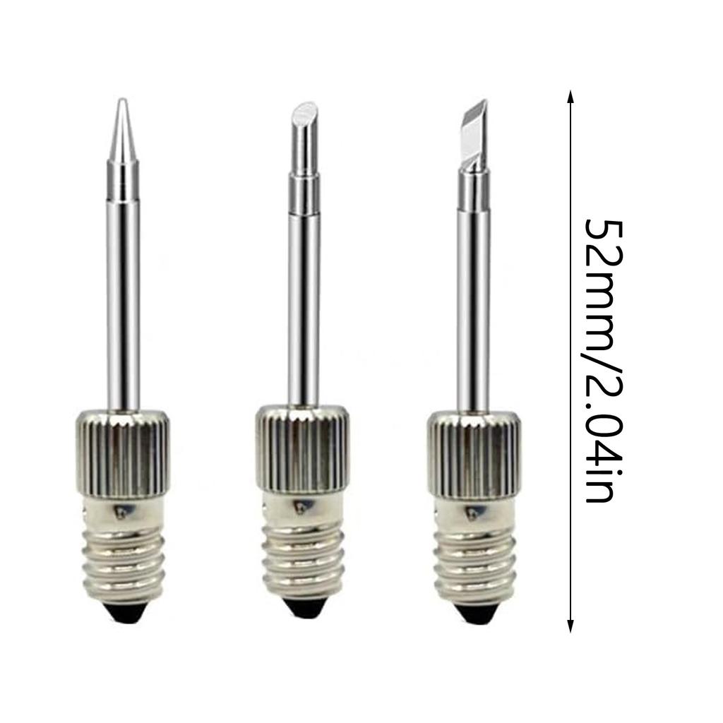 3Pcs E10 Interface Soldering Iron Tips Welding Tips USB Soldering Tip Set Welding Head Soldering Tools Branding Iron