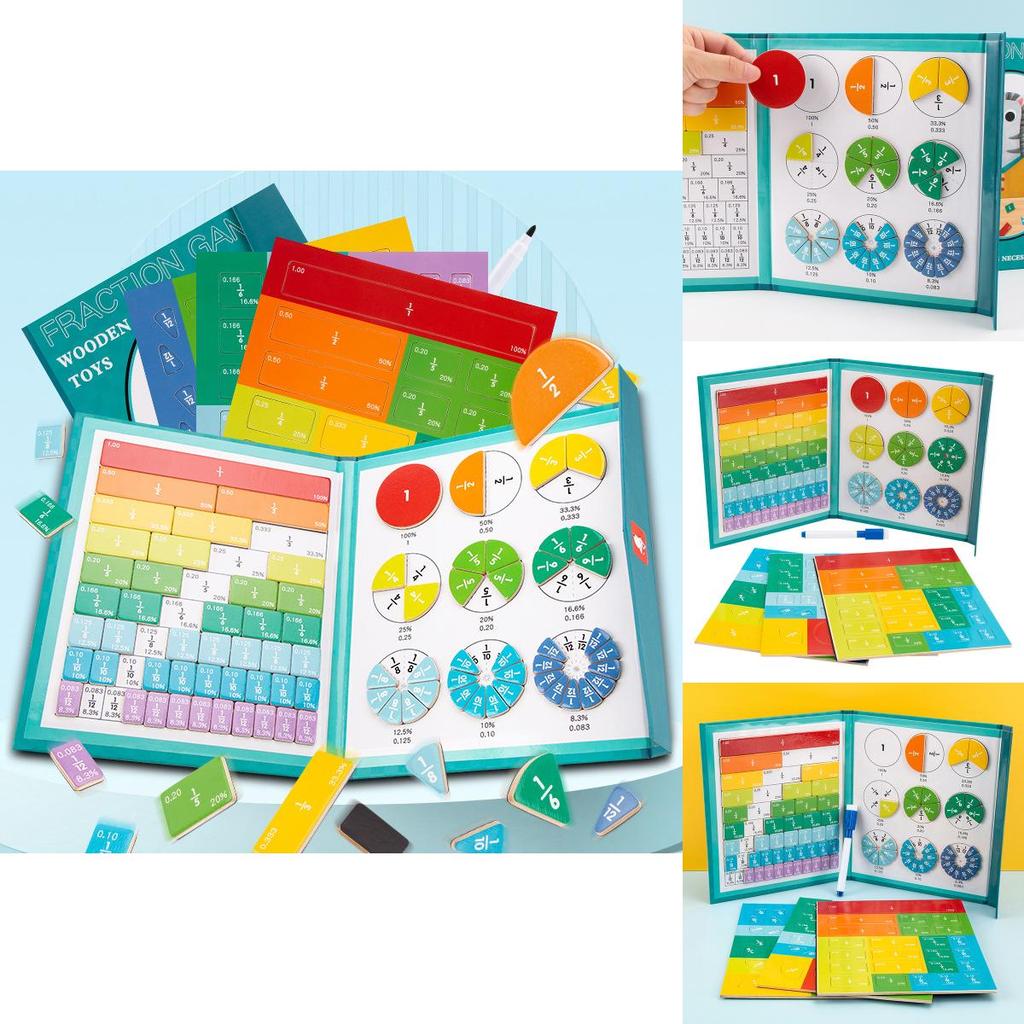 Magnetisches Bildungs-Bruchbuch mit Wasserstift für Kinder zum Lernen und für Matheübungen
