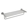 60 Series Model 304 Stainless Steel Wall-Mounted Towel Rack with Mirror Finish & Towel Ring