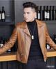 Steelstamp printed leather jacket men's spring and autumn lapel zipper locomotive riding trend fashion loose casual pu leather jacket