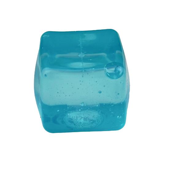 Cube Squeeze Toy Anxiety Relief Stress Toy, Clear Frosted Tool Snowflake Glitter Ice Sensory for Students Workers Shape