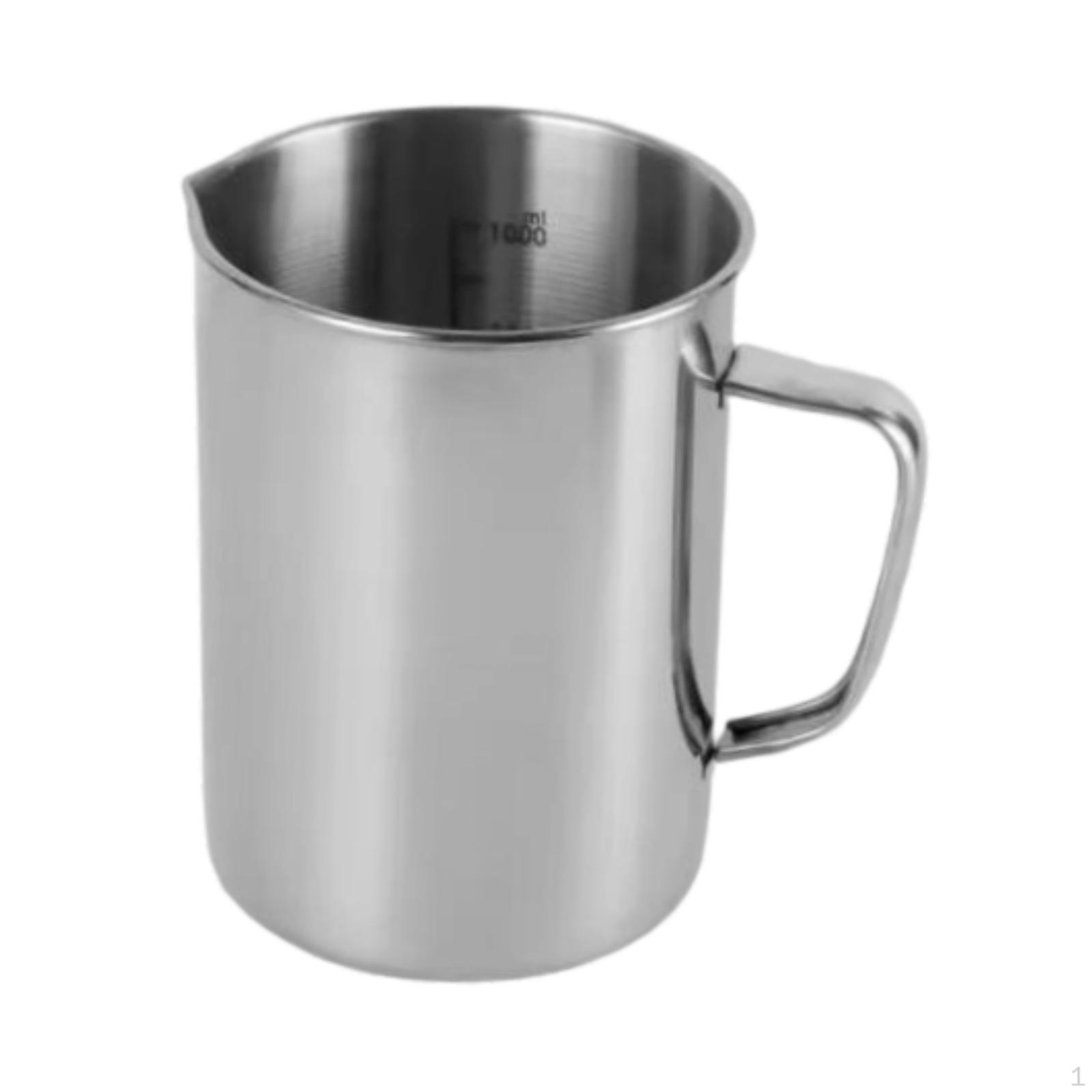 

Stainless Steel Measuring Cup Kitchen Gadgets Multipurpose Frothing Pitcher Liquid Jug for