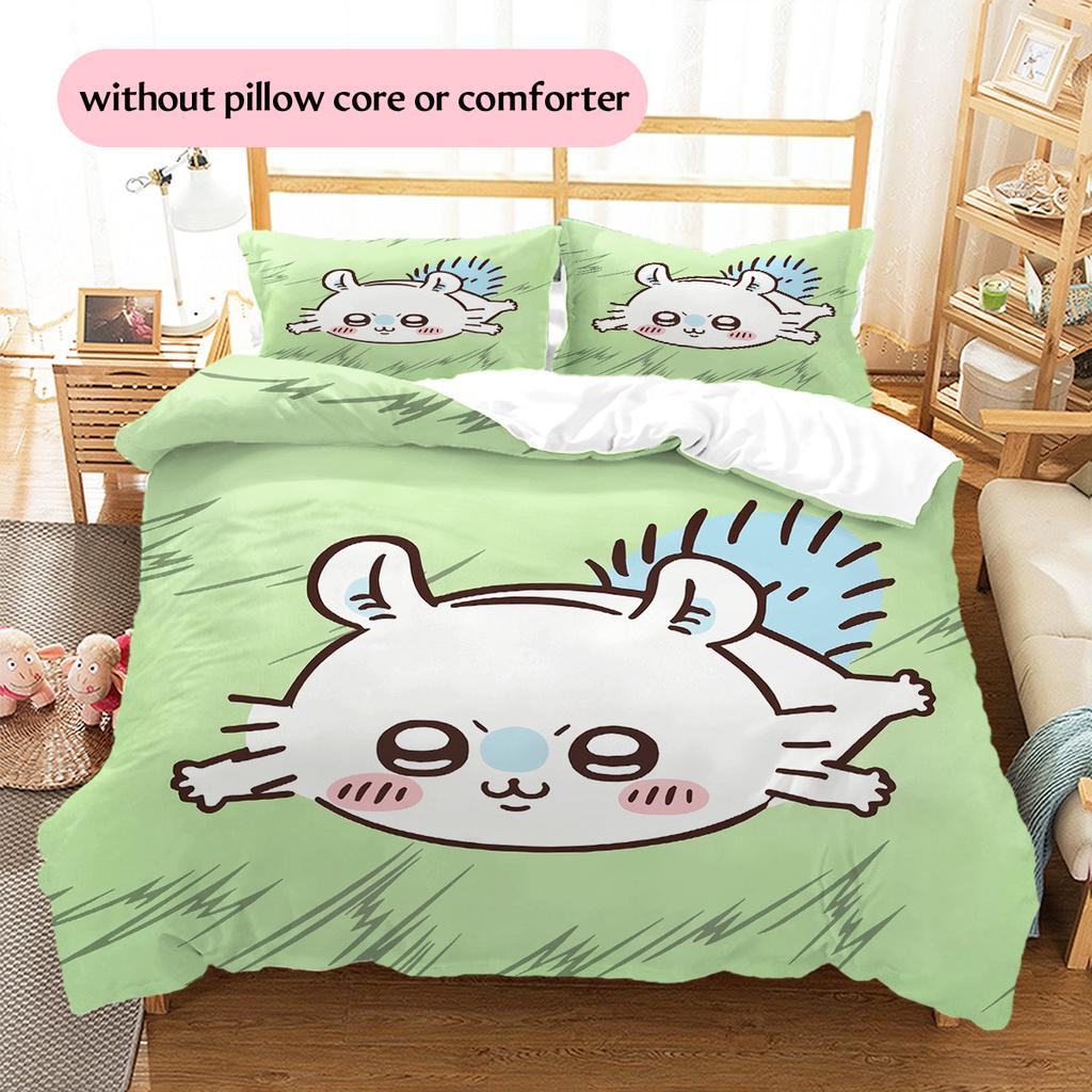 Chiikawa Pattern Bedding Quilt Set Home Decoration Gift (1 * Duvet Cover + 2 * Pillowcase Without Core)