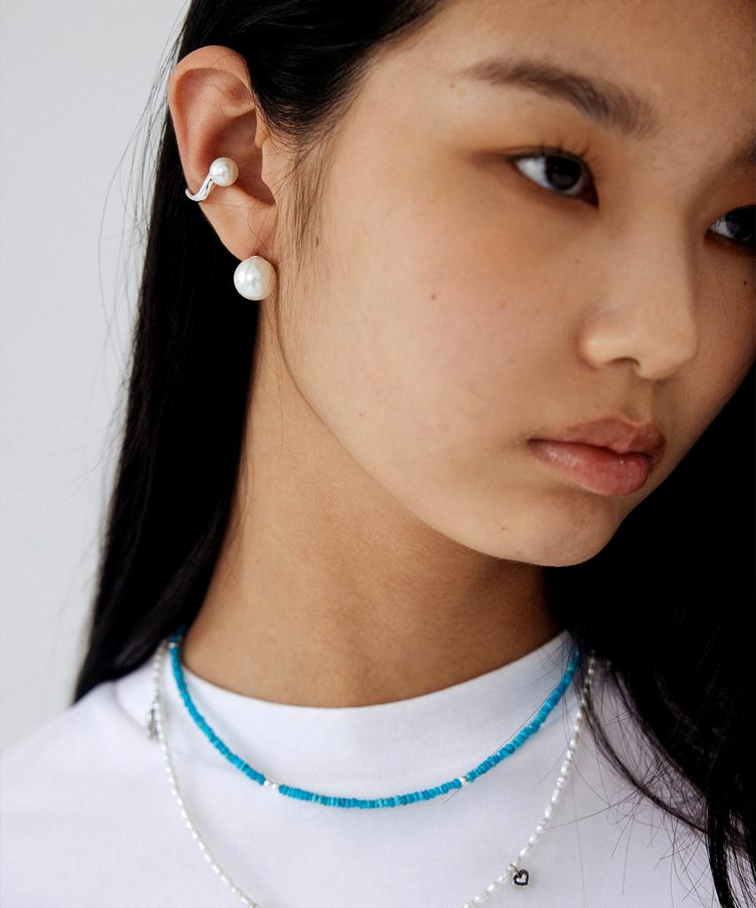Marta White Pearl Earcuff