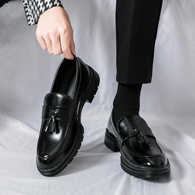 Men's Tassel Loafers: British Style, Big Sizes 38-46, Trendy Casual Leather Business Shoes