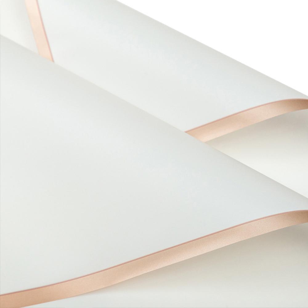 20 Sheets 9 Colors Flower Wrapping Paper Waterproof Gold Edge Bouquet Wrapping Paper Half Transparent