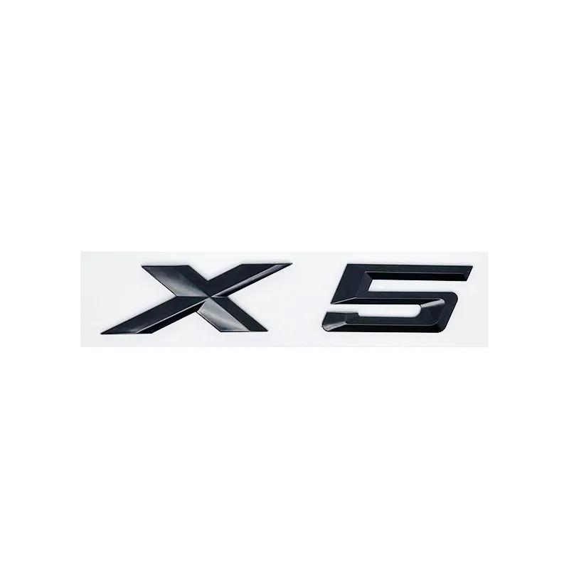 3D ABS Adhesive Black Letter Badges for Trunk Emblem Suitable for BMW X5 E53 E70 F15 G05 Models XDrive28i 30i D 35i 40i 48i 50i Zw6