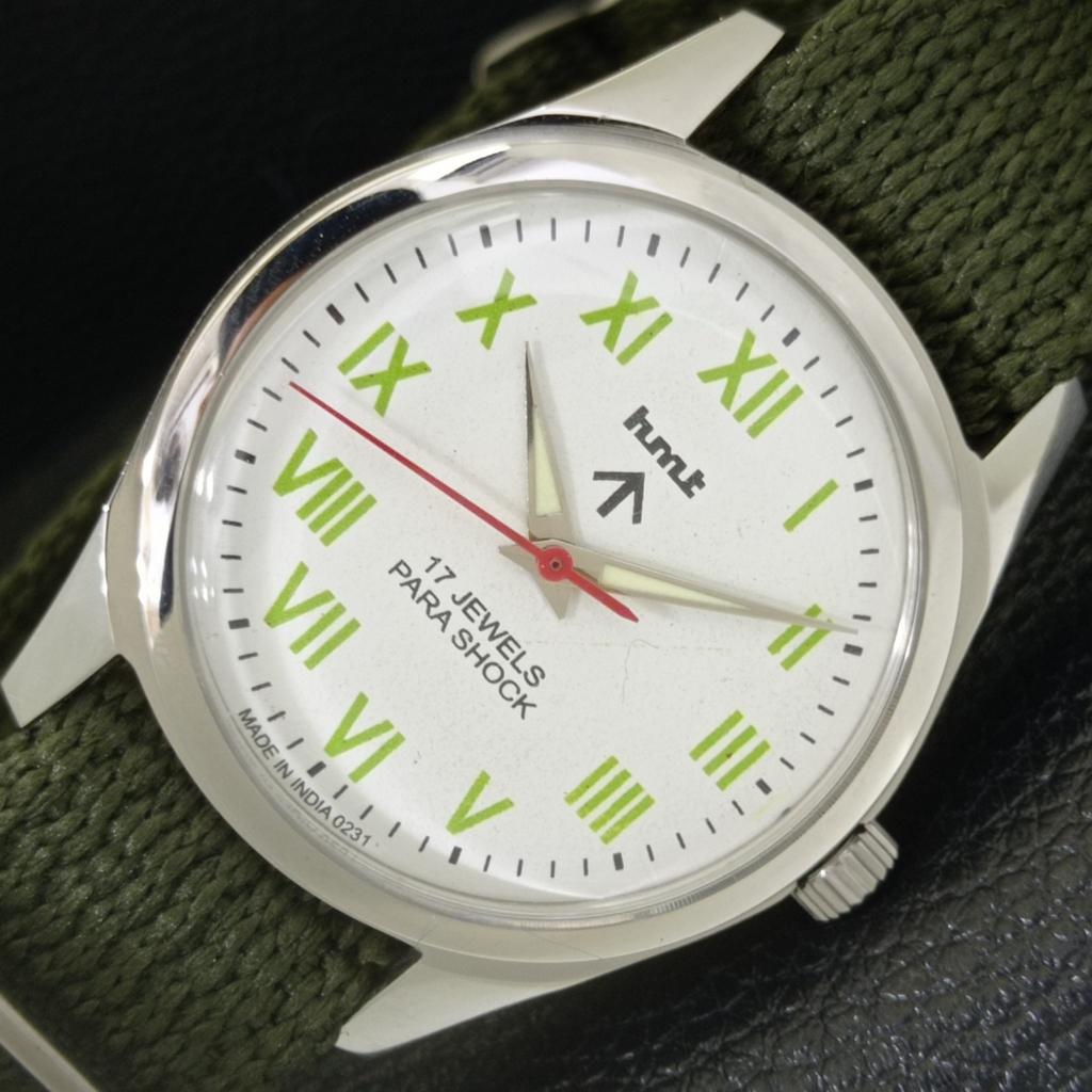 

VINTAGE HMT HAND-WINDING INDIAN MENS WHITE COLOR DIAL WATCH a440986-4 HT-a440986