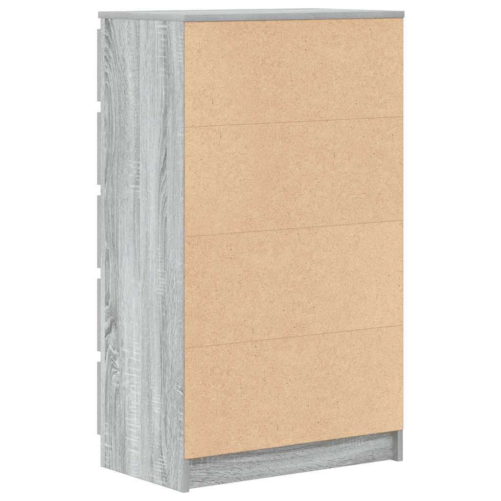 Vidaxl Komoda, Szary Dąb Sonoma, 60X36X103 Cm, Materiał Drewnopochodny