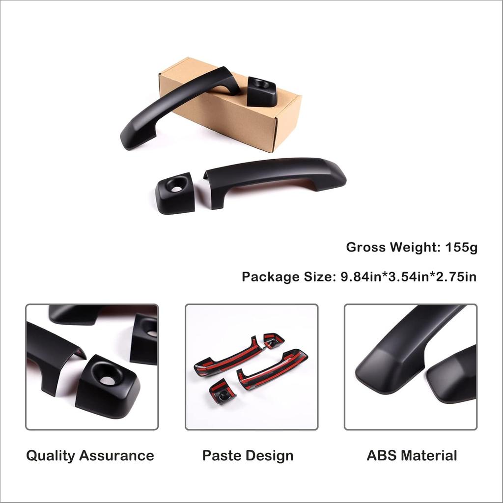 Aunginsy Car Exterior Door Handle Protective Trim Cover Compatible with Toyota FJ Cruiser 2007-2021 Car Outer Door Handles Cover Exterior Door