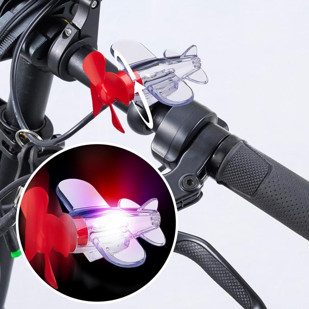 Car Rotatable Airplane Wind Powered Small Led Light Airplane Decor Car Styling Ornaments Bikes Motorcycle Bicycle Decorations