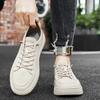 Fashion Men 2025 New Spring Men Shoes Versatile Leather Surface Casual Shoes Student Youth Flat Comfortable Sneakers Zapatillas Hombre