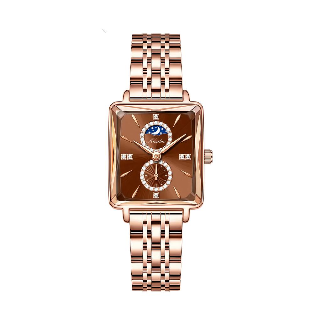 Kleine quadratische Uhr Damen Uhr Nische Leichter Luxus Quadratisch Wasserdicht Mode Vielseitiger Wind Fortschrittliches Gefühl Quarz Uhr
