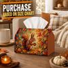 1pc Vibrant Woodland Tissue Box - Multi-functional Fall Napkin Dispenser, Two Sizes Available Made of Durable Polyester, Decorated with Squirrel Acorn