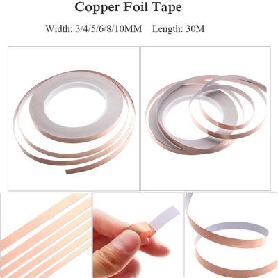 Glue Protection Strip Adhesive Shielding Heat Resist Single Side Conductive Copper Foil Tape