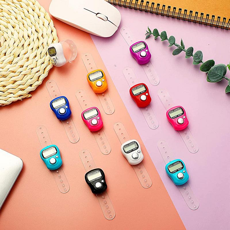 Mini Finger Ring Tally Counter Digital Electronic Knitting Row Counter Weave Tools Hand Held Stroke Counters Point Marker