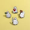4Styles Halloween Ghost Collection Brooches Cartoon Spooky Hold Knife Heart Drink Design Enamel Pins With Free Shipping