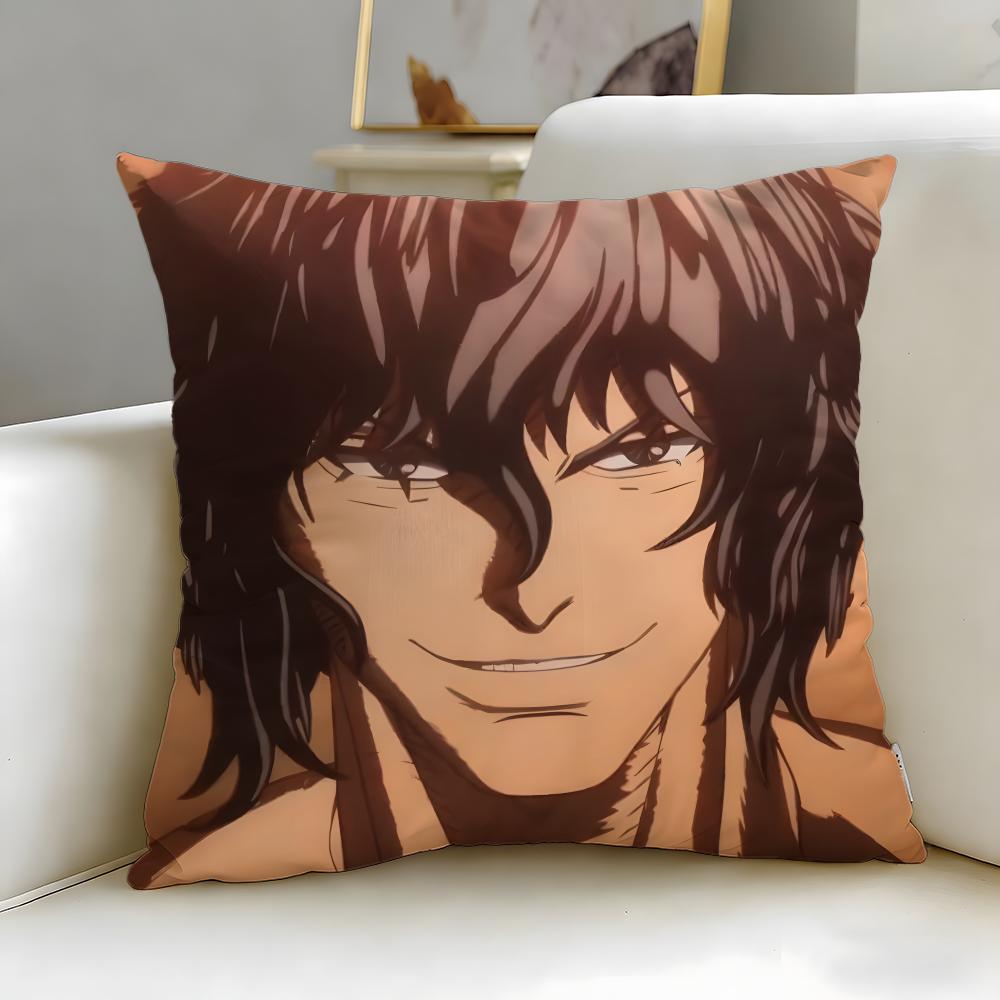 Popular Anime Kengan Ashura Cushion Cover Soft & Easy-Wash Pillow Case – Versatile for Couch, Bed, Travel and Office