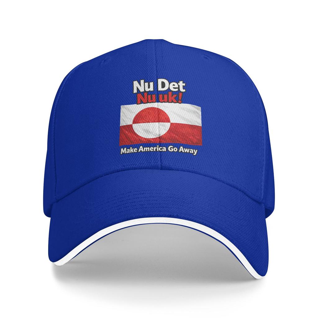 Berretto da Baseball Nu Det Nu uk! Make America Go Away Bandiera della Groenlandia Stuff Cappellini da Baseball Cappello Classico da Esterno Regolabile Cappellino Parasole
