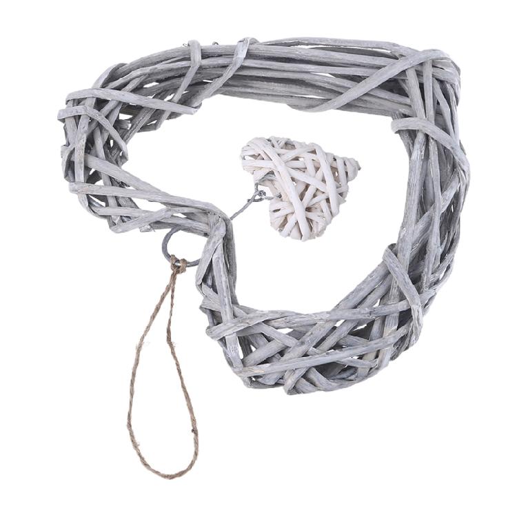 Natural Wicker Wreath Heart Shape Unique and Amazing for Christmas Wreath Door