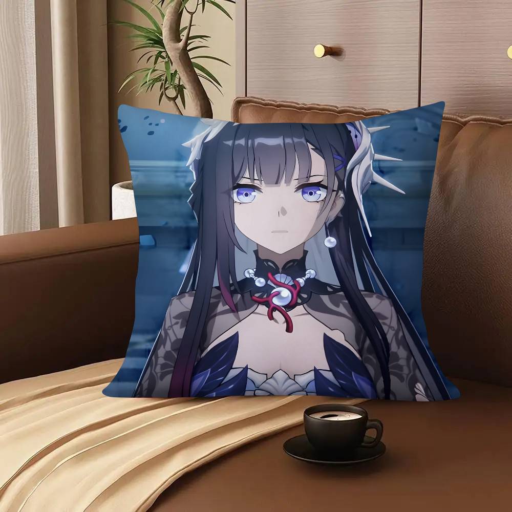 1pc Game Anime Honkai Star Rail Seele Pillow Case Fashion Square Pillowcase Bedroom Sofa Room Ins Decoration Leisure