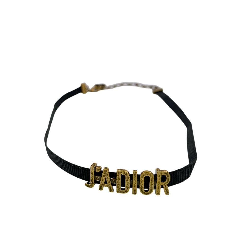 Dior Gold Plated Jadior Choker Black Gold Plated Used