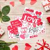 6PCS Valentines Party Scratch Off Cards Set Includes 8 Love Sticker Practical Paper Craft For Couple Game Night Activities