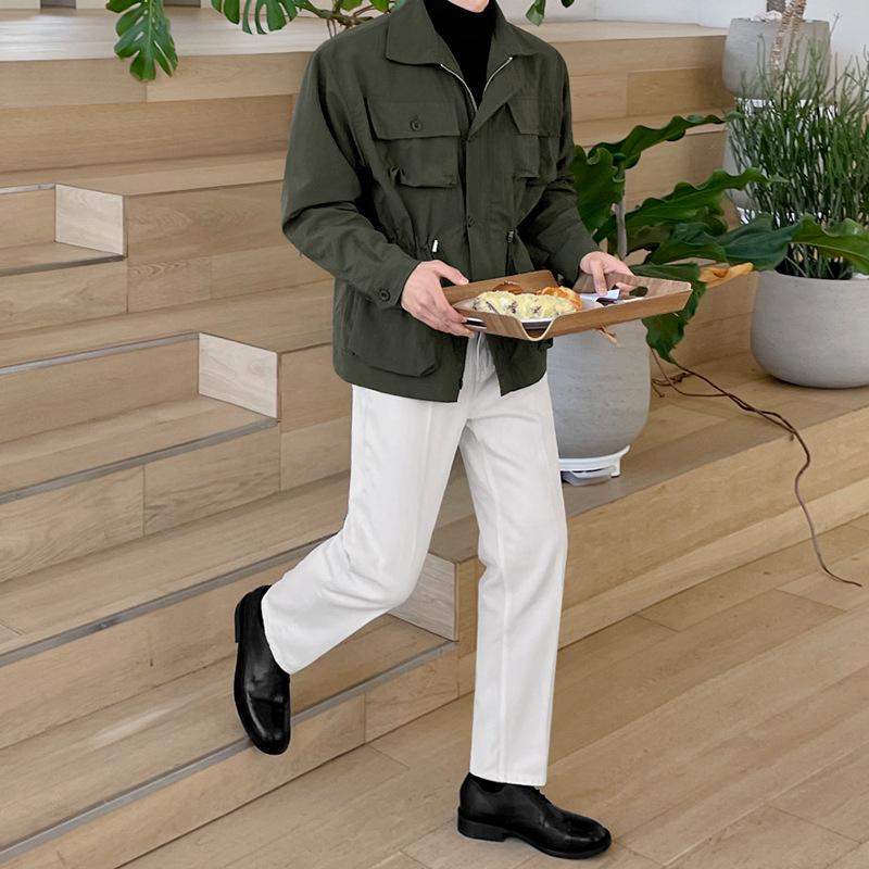 Lapel Work Jacket Men's Spring and Autumn Korean Version Loose Trendy Casual Versatile Handsome Coat Top