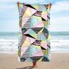 Elegant Green White Floral Beach Towel Polyester Quick Dry Sand Free Swimming Bath Towel For Women Summer Pool Vacation Travel