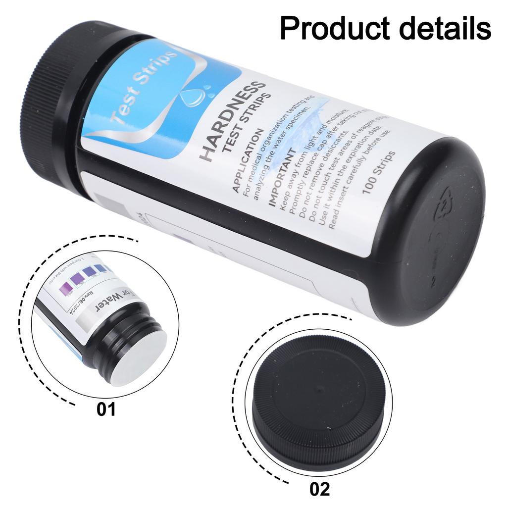 0-425 PPM Test Strips Reliable Strips Test 0-425mg/l (50 Testing Total Water Aquarium Count) Hard Hardness Kit
