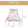 DOITOOL European Fringe Lamp Shade Cover Fabric Table Lampshade with Beads Decorative Light Shade for Bedroom and Living Compatible