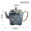 120ml Chinese Traditional Small Capacity Ceramic Teapots Hand-painted Blue and White Porcelain Tea Pot Kettle Handmade Tea Set