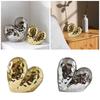 Contemporary Heart Shaped Ceramic Statue Ornament for Living Room with Ceramic and Symbolic Love Meaning