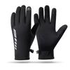 Warm Gloves Women's Autumn and Winter Outdoor Riding Fleece Thickened Sports Windproof Running Elastic Touch Screen Split-finger Gloves