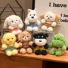 Cute Animal Overalls Plush Toy - Small Dog, Rabbit, Bear, Crocodile Doll for Girls, Desk Companion Gift