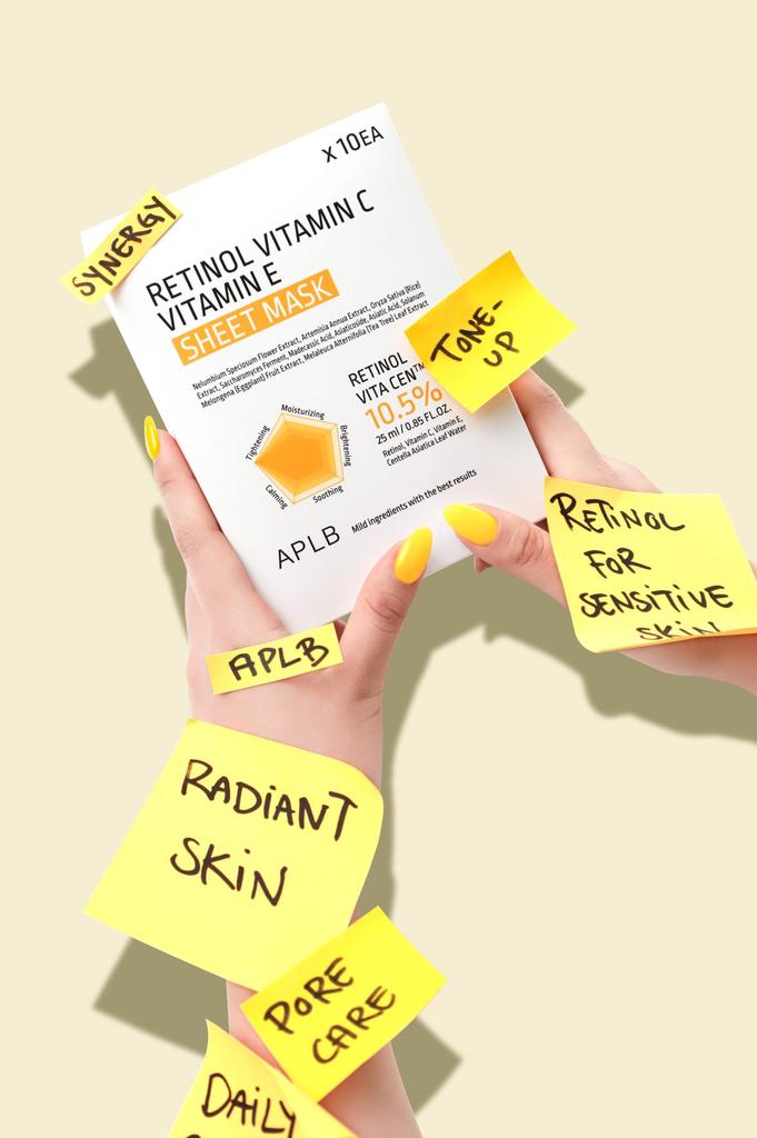 Aplb Retinol Vitamin C Vitamin E Sheet Mask 25Ml