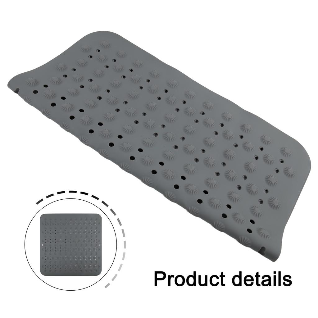 Bath Mat With Effective Drainage Holes Drain Mat 60*60 Cm Silicone Bath Mat Anti-slip Safety Mat Versatile Size Options