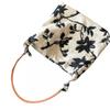 Vintage Ins Texture Black White Contrasting Jacquard Fabric Cowhide Rope Bag Underarm Shoulder Cosmetic Female