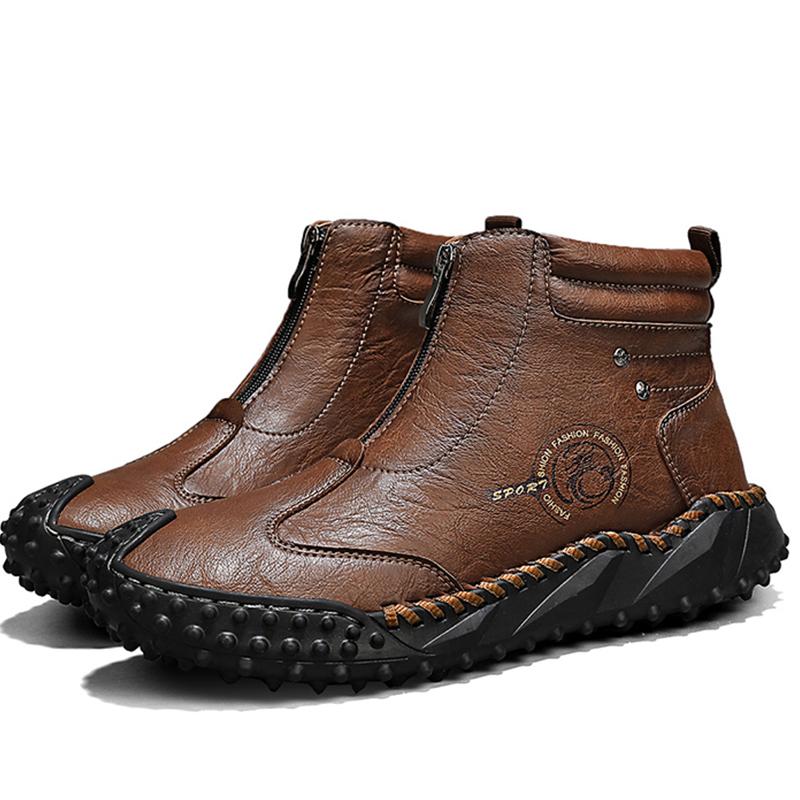 Autumn/ Winter Genuine Leather Men Shoes Waterproof Outdoor Men Boots Comfortable Men Walking Hiking Boots