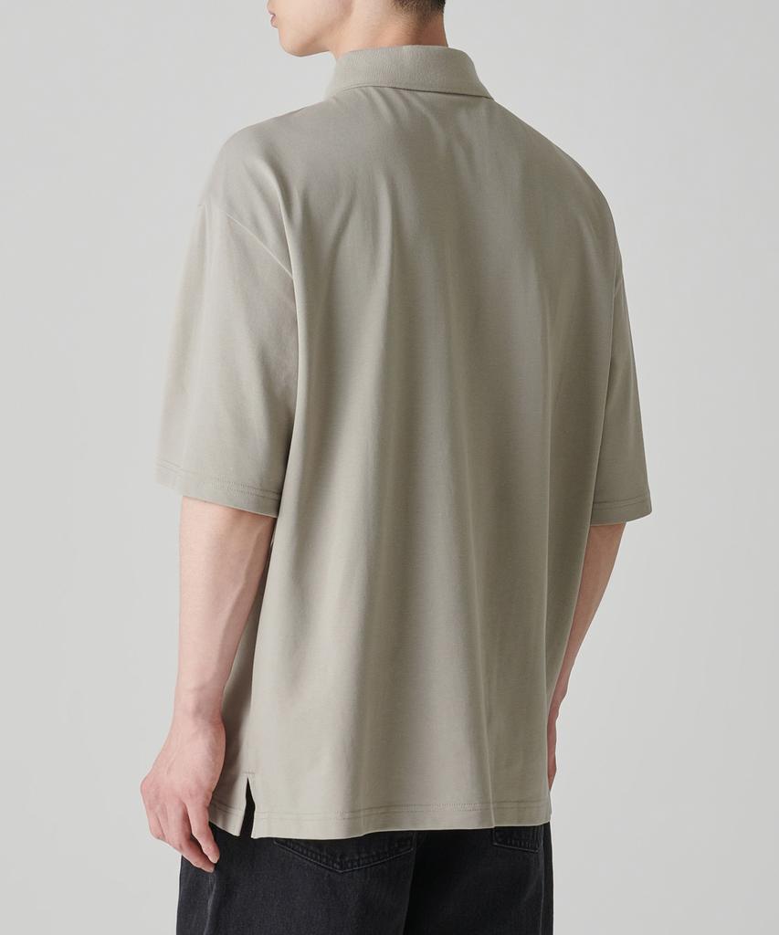 MUSINSA STANDARD [Cooltandard] Oversized Pique Polo Shirt [Grayish Beige]