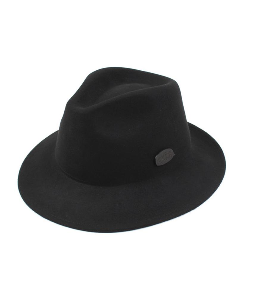 Yunibeosyeolkemiseuteuli Black Metal Short Wool Fedora Bk Metal Short Fedora