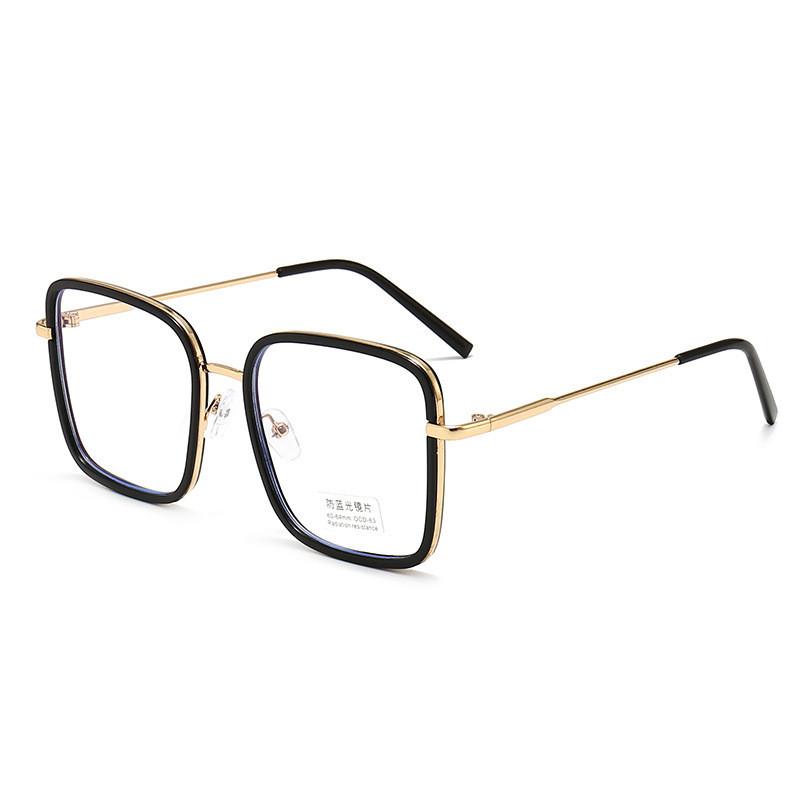 

Blue Light Blocking Glasses For Men And Women With Geometric Frame And Pc Lenses For Home Office And Casual Wear чёрный